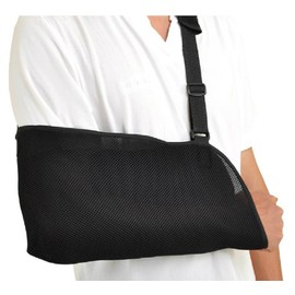 Left and Right Arm Leader Arm Holder Mesh Arm Hanger Support Fixed Shoulder Strap Included (Black)