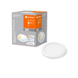 LEDVANCE SMART+ WiFi Under Cabinet Light, Round, White, 6.5 W, 375 lm, 83 mm, Adjustable White Light, Dimmable, Long Life, Easy Assembly, App Controllable, 3000 K - 6500 K, for Kitchen, Shelf