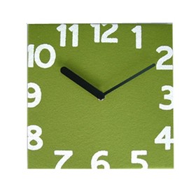 Paradec Torno TOC-200GR Felt Clock, Green, Size (W x D x H): 7.9 x 1.2 x 7.9 inches (200 x 30