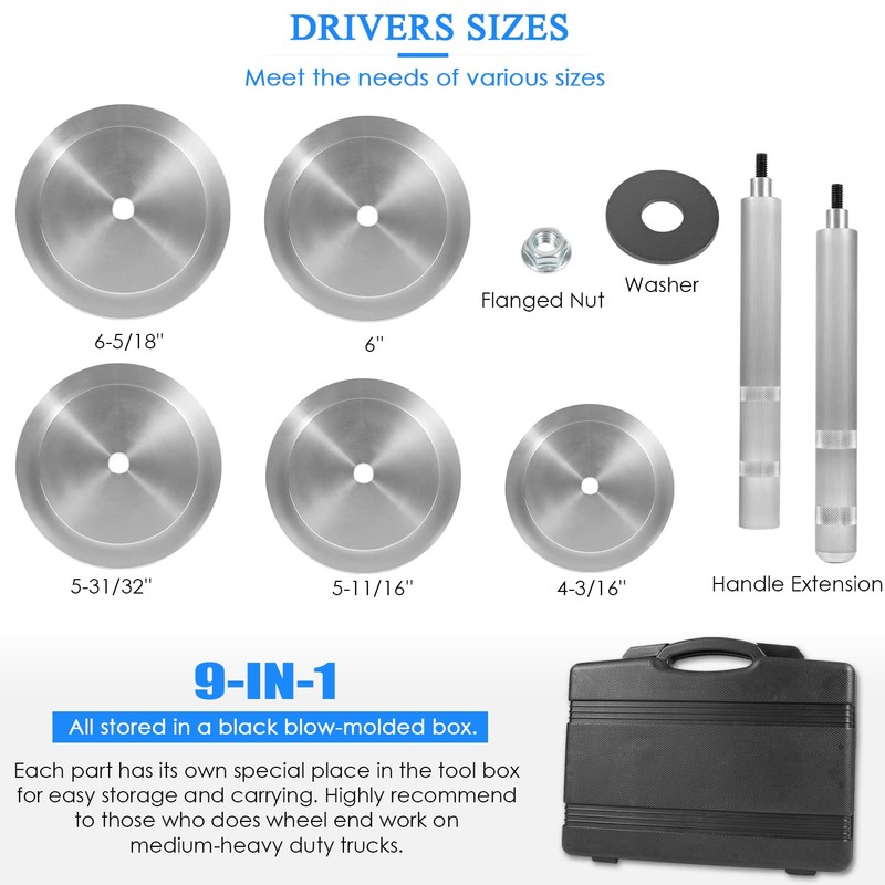 Yoursme 61850 Truck Hub Seal Installer Kit Compatible with Size