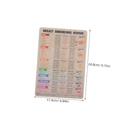 ORFOFE BBQ Thermometer Fridge Magnets Refrigerator Magnets Meat Cooking Temperature Chart BBQ Somker Guide Smoker Cooking Guide Magnetic Temperature Chart Smoking Temperature Chart PVC