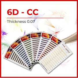 THE LASH SUPPLY 120 Fans, 6D Premade Color Eyelash Extensions, CC Curl, Mix Length 10-16mm, 0.07 Thickness, Colorful Volume Lash Extensions, Natural and Long-lasting Curl, Mix Lash Tray