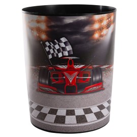 goldbuch Racing Champion 82 089 Waste Paper Bin with a Diameter of 25 cm and a Height of 30 cm, Container 12 Litre Capacity, Paper Container with Racing Car Motif