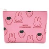 Square Miffy Flat Pouch, Pink 050308 MIFFY STRAWBERRY Dick Bruna,
