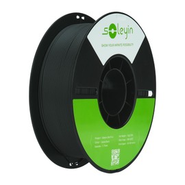 SOLEYIN Matte PLA Filament 1.75mm, 3D Printer Filament 30-300mm/s Printing Speed, Dimensional Accuracy +/- 0.02mm, 1kg Cardboard Spool(2.2lbs) 3D Printing Filament Fits for Most FDM 3D Printers(Black)