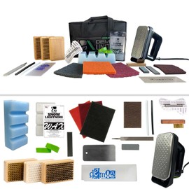 DEMON UNITED USA BE Wild Edition Ski & Snowboard Tuning Kit, Hyper Wax, Wax Iron, Lightning Wax, 3 Buff Pads, Edge Tuner, 3 Pack Brush Kit, & More! (BE Wild Edition Plus Vise)