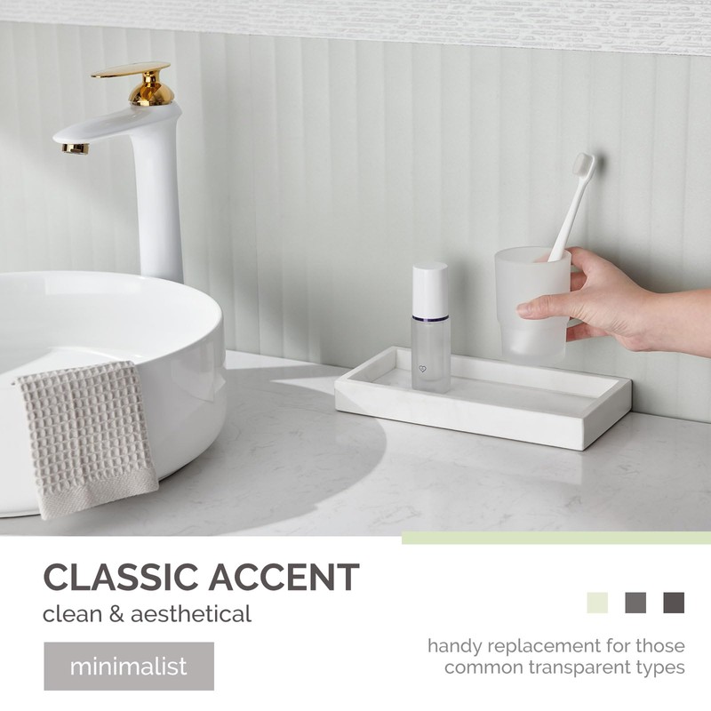 Bathroom Rinsing Cup, Angle Simple Frosted Glass Tumbler Cup, Toothbrush