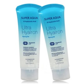 Missha Super Aqua Ultra Hyaluron Peeling Gel 100ml + 100ml / 미샤 수퍼아쿠아 울트라 히알론 필링젤 100ml + 100ml