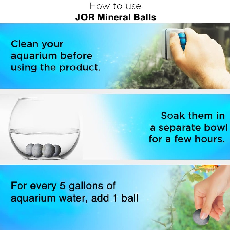 JOR Betta Balls, Water Conditioner Gray Beads for Crystal Clear
