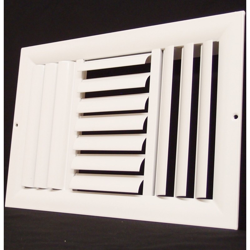 14"w X 8"h 3-Way Aluminum Curved Blade Adjustable Air Supply