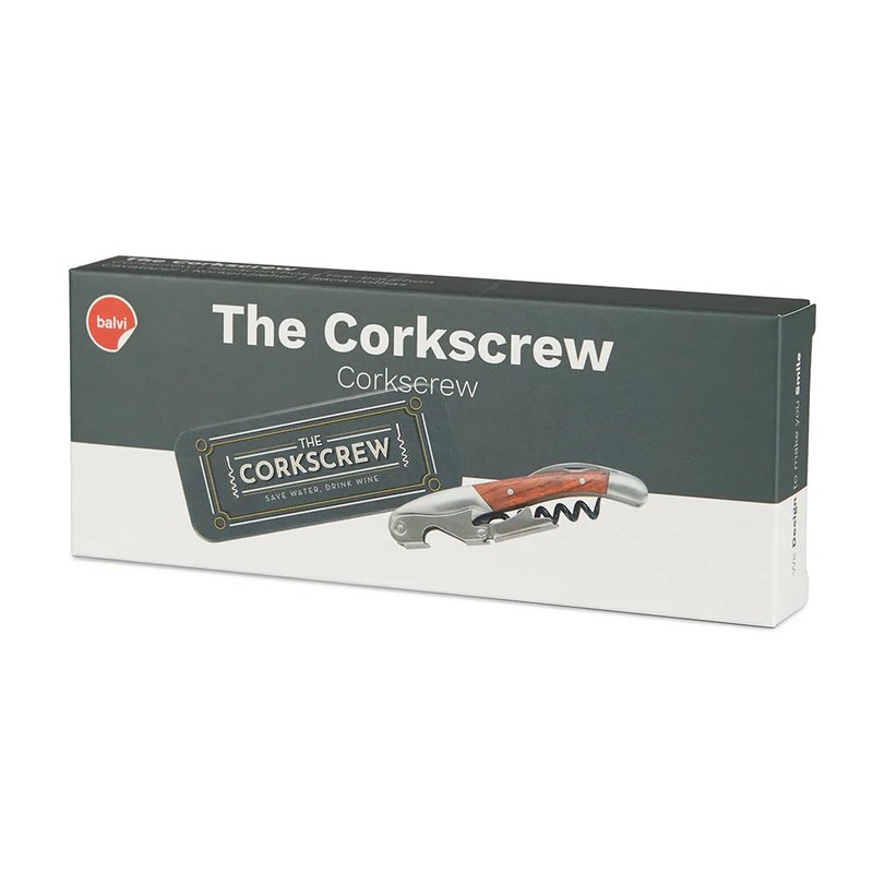 Balvi Corkscrew Corkscrew Door Opener and Multifunction Tool in Metal