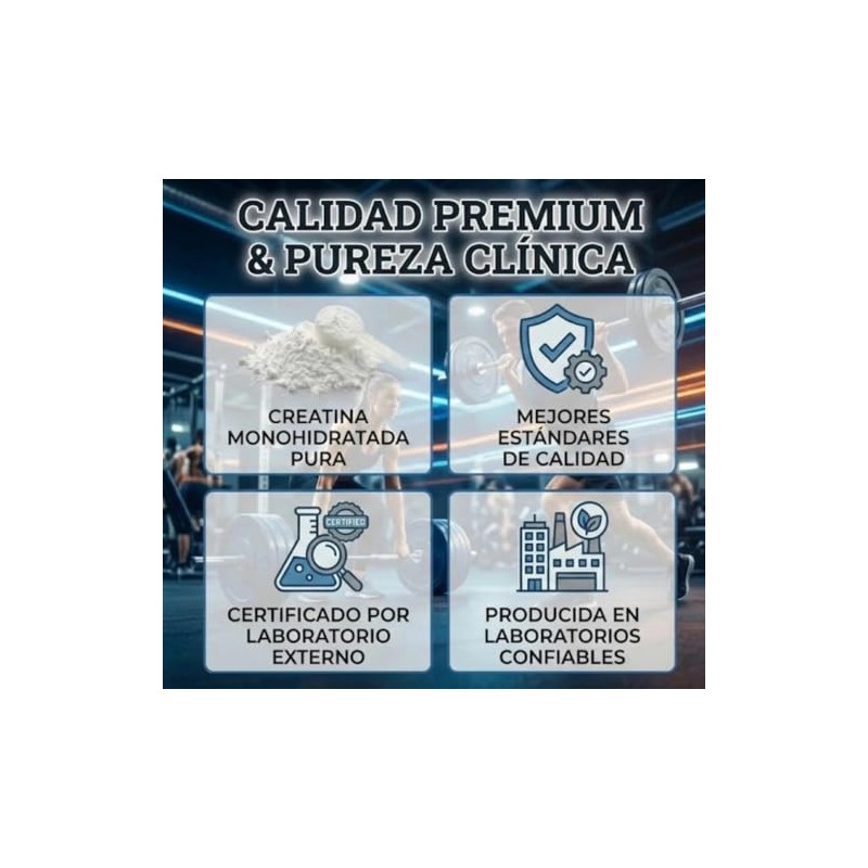 Creatina Monohidratada Alta Pureza | 100 Servicios | 500 g