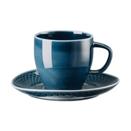 Rosenthal Junto Ocean Blue 10540-405202-14770 Coffee Cup Set of 2 (1 Cup and 1 Saucer)