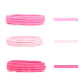 No Crease Hair Ties for Women - Soft & Stretchy Ponytail Holders for Women (Pink)