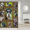 Feelyou Schnauzer Shower Curtain 72"x78" Cute Dog Puppy Bath Curtain