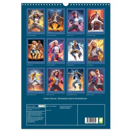 Urban Dancer. Streetstyle-Szene-Illustrationen (Wandkalender 2026 DIN A3 hoch), CALVENDO Monatskalender: Dieser Streetdance Kalender vereint Rhythmus und Style (CALVENDO Kunst)