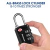 2 Pack TSA Approved Travel Luggage Locks, Metal Combination Lock,
