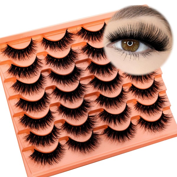 False Eyelashes Voluminous and Fluffy Cat Eye Lashes Black Fake