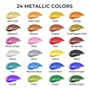Artme Metallic Acrylic Paint Set, 24 Metallic Colors in 2