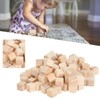 100 Pieces Unfinished Wooden Cubes 1cm Small Wooden Blocks Unfinished