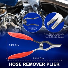 DASBET 5PCS Fuel Line Pliers Set, Hose Remover Plier, Fuel Filter Caliper, Pipe Clamp Clip, Flat Hose Clamp Plier, 30 Degree Disconnect Pliers Set For Auto Maintenance