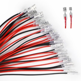 4.8/6.3mm Female Spade Crimp Terminal with Insulating Sleeve and Wire ，Electric Wires with Female Spade Quick Splice Assortment Kit