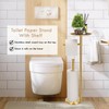 Kalitro Toilet Paper Holder Freestanding with Big Shelf, 4 Rolls