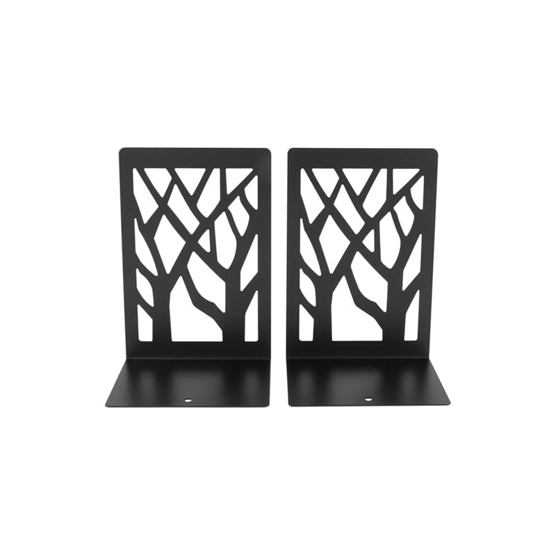 KISHNELL Soporte Sujeta Libros Decorativos De Metal 2 Piezas Modernos