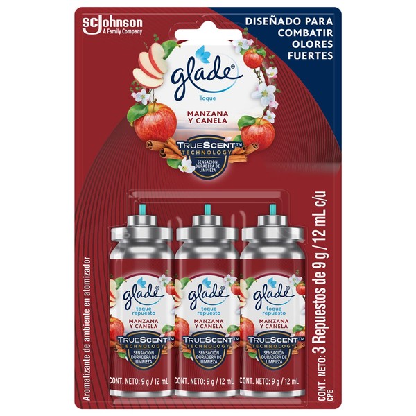 Glade Repuestos para Toque Atomizador, Aromatizante para Hogar, Aroma Manzana