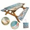 Sea Beach Picnic Table Cover with Bench Covers and Carrying