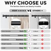 VOIIY 2 Pack Curtain Rods for Windows 48 to 84
