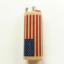 American Flag Lighter Case Holder Sleeve Cover Fits Bic Lighters