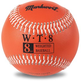 Markwort Weighted 9-Inch Baseballs-Leather Cover (Individually Boxed), Orange