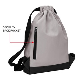 Kalidi Unisex Bag, Backpack with Drawstring, Daypack, Gym Bag, Sports Bag, With Inner Pocket, 11 Litres for Sports, Travel and City Skd01, gray