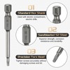 sourcing map T10 Torx Head Screwdriver Bit 1/4" Hex Shank