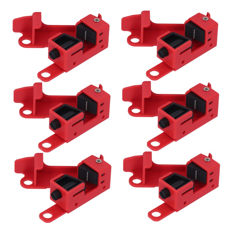 6Pcs Circuit Breaker Lockout Bundle Grip Style Standard Lock Tag