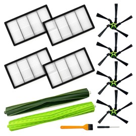 Kit de Piezas de Repuesto Compatible Con iRobot Roomba s9 (9150) s9 Plus (9550) Serie S,con 1 juego de Goma multisuperficial, 3 cepillos de barrido...