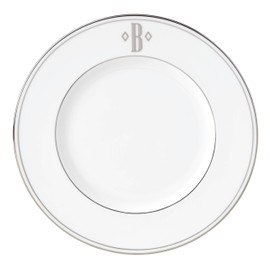 Lenox Federal Platinum Block Monogram Dinnerware Accent Plate, B