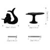 Mermaid Giraffe Cabinet Knobs, 6Pcs Ocean Theme Black Mermaid Cabinet