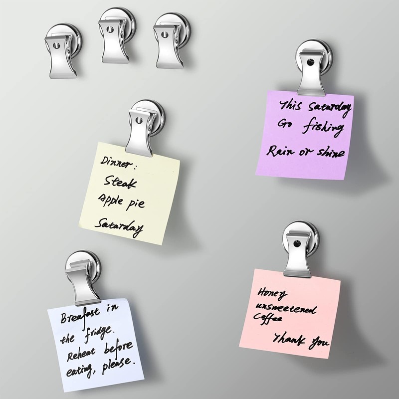 Lidwot 6-Pack Heavy-Duty Stainless Steel Magnetic Clips with Non-Slip Fleece