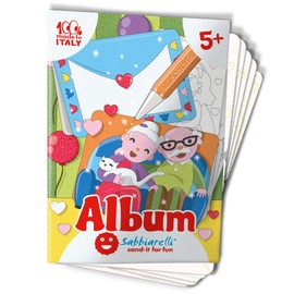 Sabbiarelli Sand-it For Fun Album Special Occasions: 5 Pre-Glued Drawings, for Painting with Sand (Sand Not Included), Sand Pictures for Children from 5+
