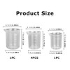 6 Pcs Small Measuring Cups, 50/100/150ml Transparent Measuring Jugs, Graduated