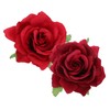 BIUDECO 2pcs Rose Flower Hairpins Floral Brooches for Women Elegant