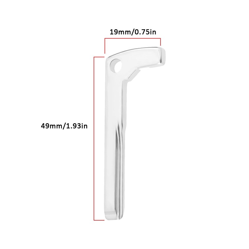 Micro Traders 2Pcs Car Key Blade Blank Vehicle Smart Remote