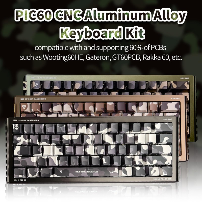 BOYI KEYSME GT60Pro Aluminum Case with Silicone Gasket Mat FR4