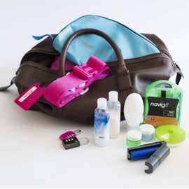 navig8 ADJUSTABLE LUGGAGE SUITCASE STRAP — HEAVY DUTY - ADJUSTABLE SUITCASE OR BAGGAGE STRAP - 1 PIECE - PINK