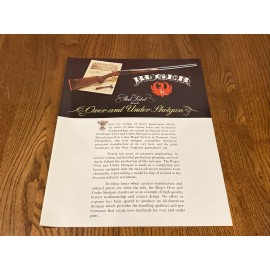 Ruger 1977 Ruger Red-Label Grade Over and Under Shotgun Catalog Brochure Advertising