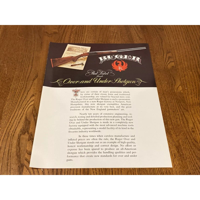 Ruger 1977 Ruger Red-Label Grade Over and Under Shotgun Catalog