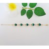 Navachi 18k Gold Plated Water Drop Crystal Green Zircon Five