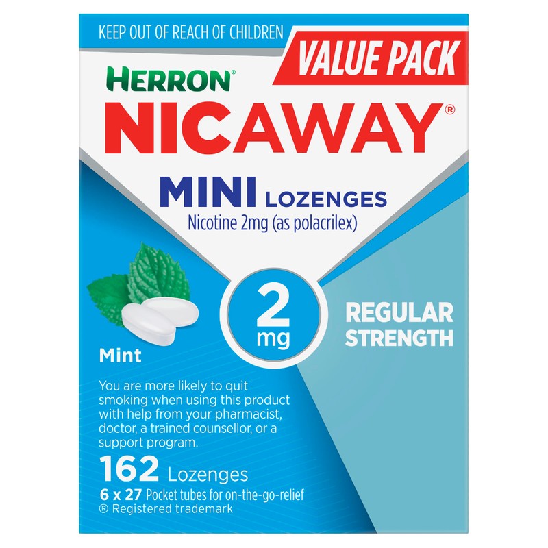 Nicaway Mini 2mg Stop Smoking Lozenge (Pack of 162)